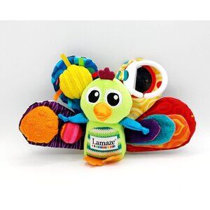 Lamaze BIRD colorful activity baby crib toy plush 10"W Tomy